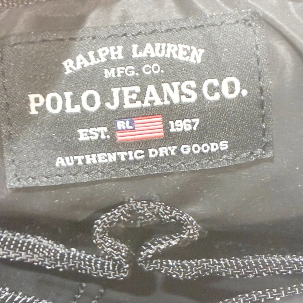 Vintage Ralph Lauren‎ Polo Jeans Small Zip Clutch Toiletry Bag Black